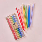 Hand-dipped Pure Beeswax Birthday Candles | Tall Rainbow