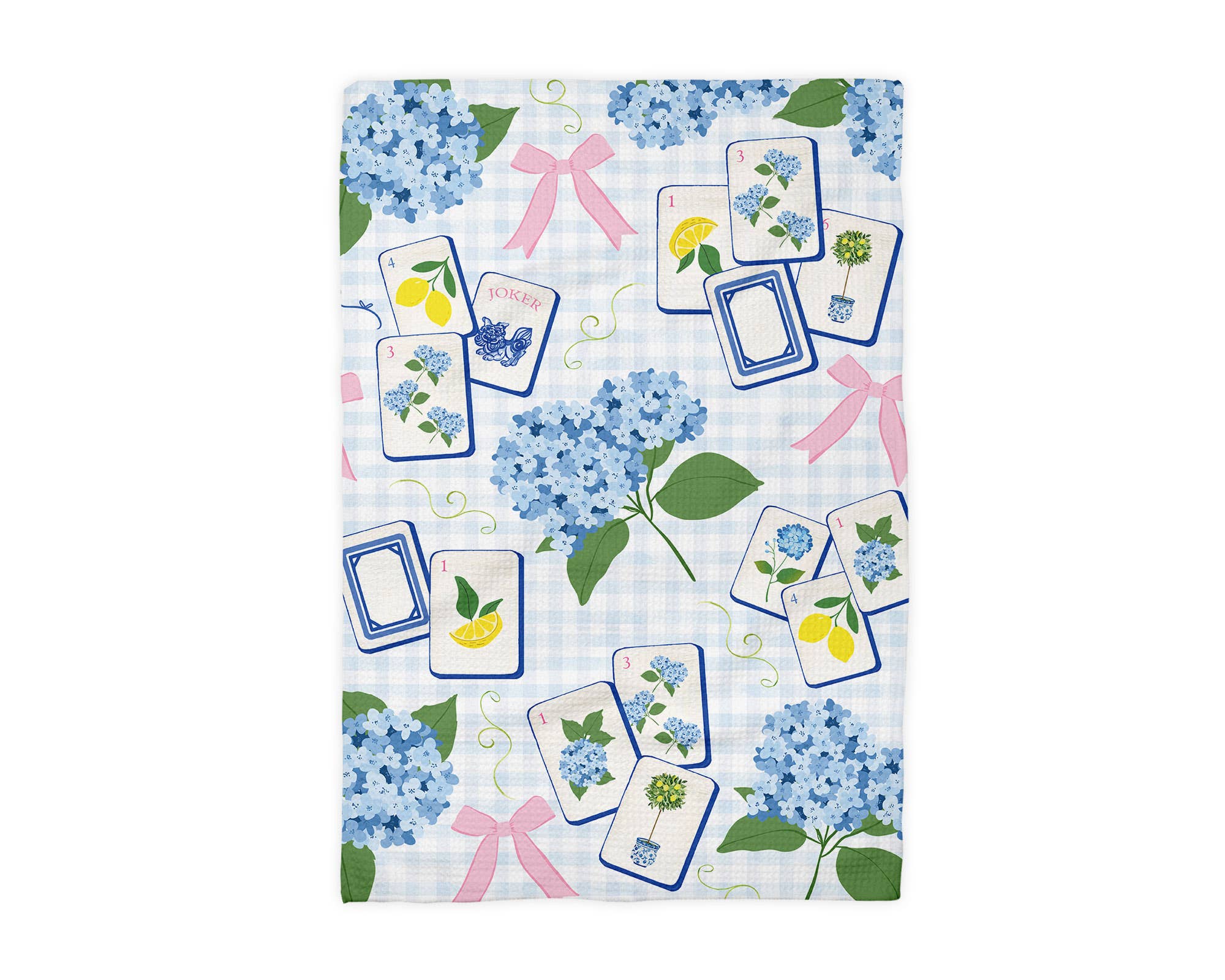 Mahjong Hydrangea Kitchen Towel
