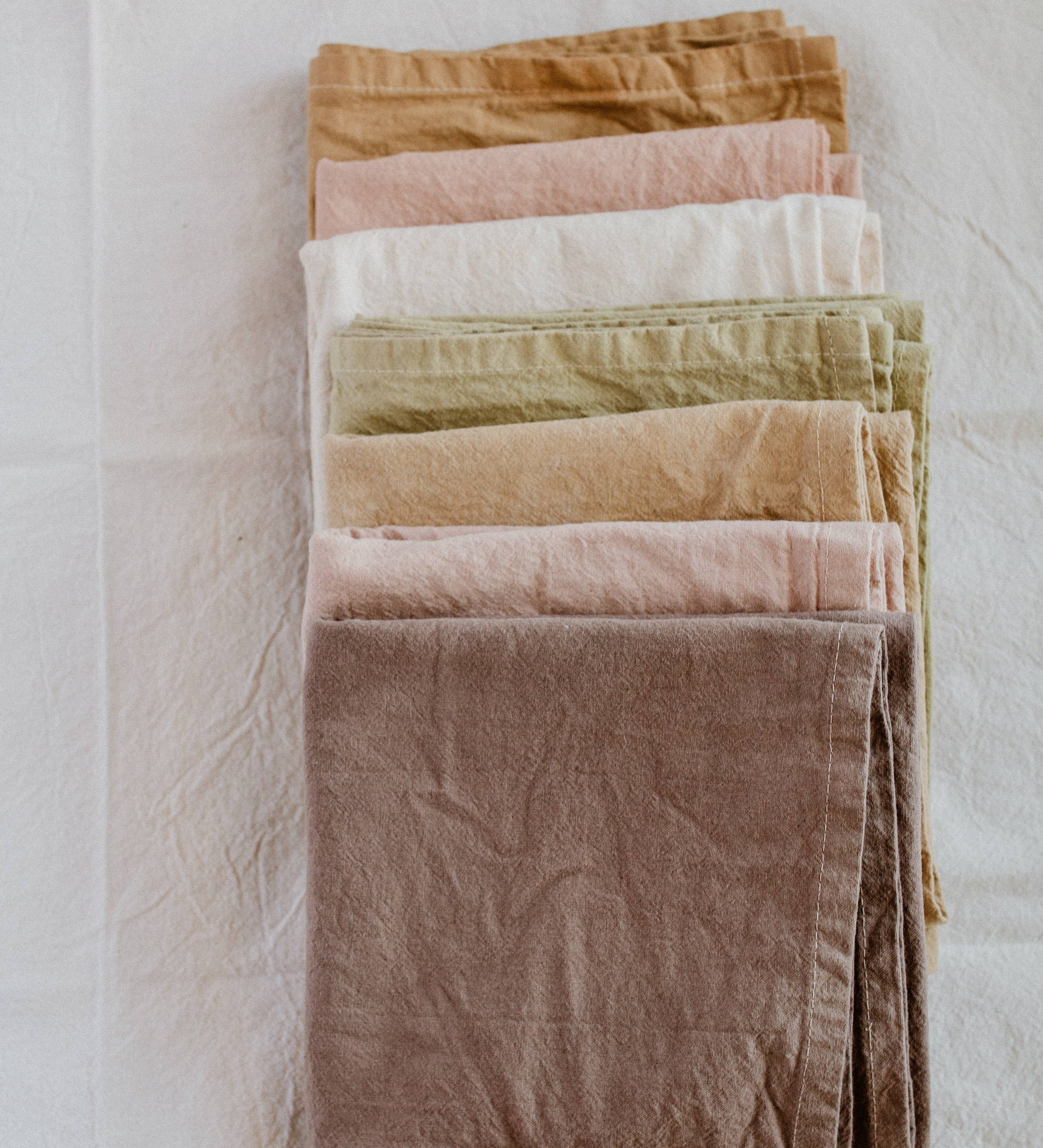 Hand dyed Organic cotton Kitchen Towel: Olive