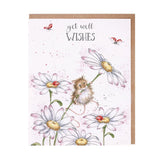 Get Well Wishes Daisy Greeting Card