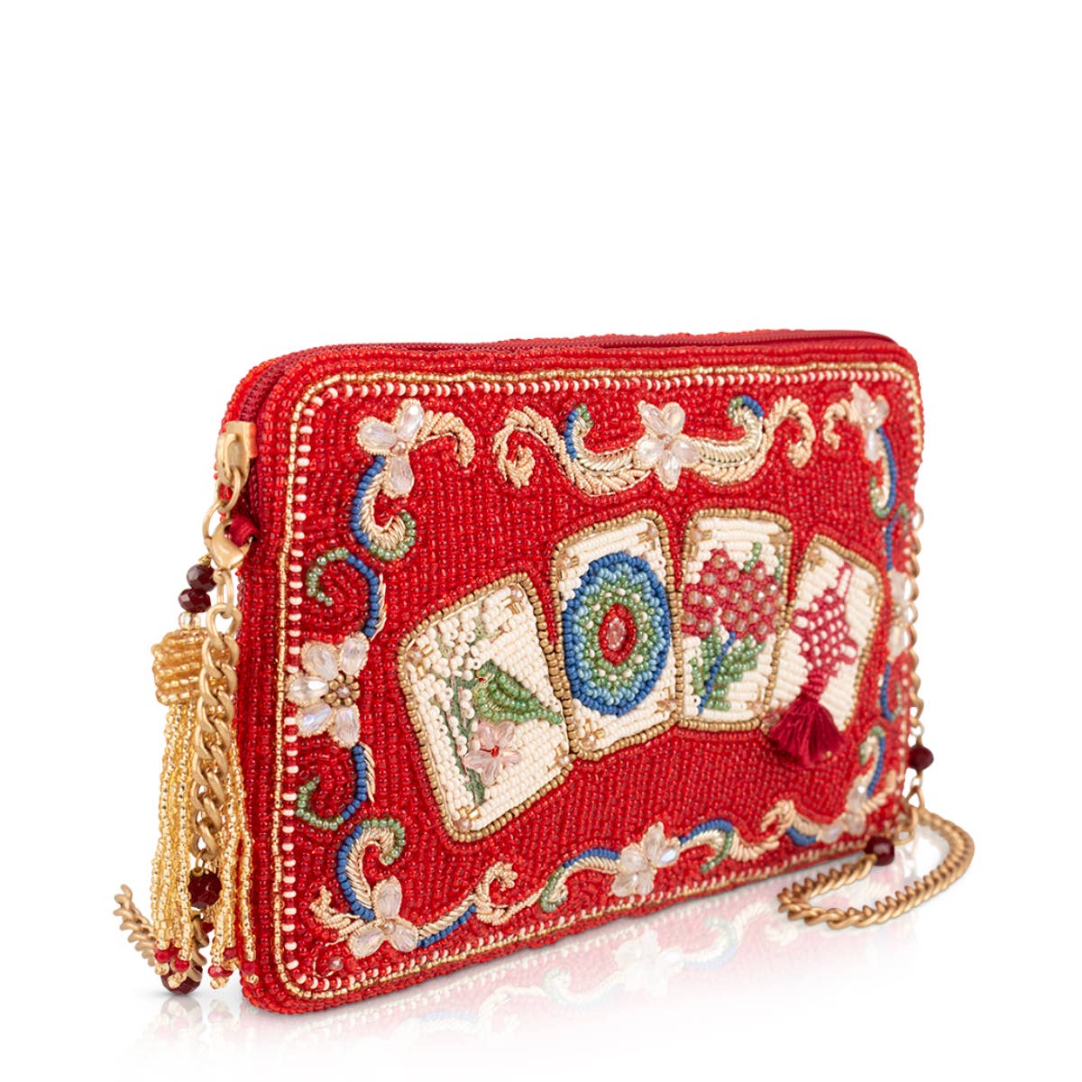 PRE-ORDER ONLY Mahjong Mood Red Tile Game Crossbody Handbag