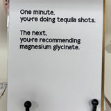 Tequila Shots & Magnesium Glycinate | Funny Friendship Card