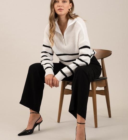 High Waist Wide Leg Pleated Dress Pants