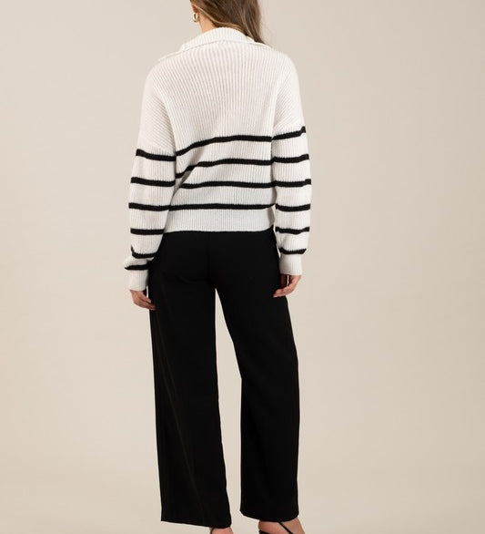 High Waist Wide Leg Pleated Dress Pants
