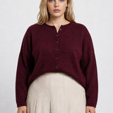 Plus Lightweight Button Down Knit Cardigan