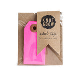 Neon Pink Parcel Tags: Neon Pink