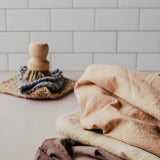 Hand dyed Organic cotton Kitchen Towel: Vanilla