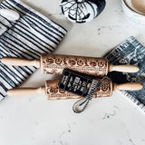 Wooden Embossed Pumpkin Rolling Pin