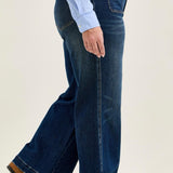 Judy Blue HW Lux Retro Wide Leg Patch Tab Jeans – Plus