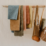 Hand dyed Organic cotton Kitchen Towel: Vanilla