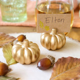 Harvest Gold Pumpkin Place Card Holder - Set of 6