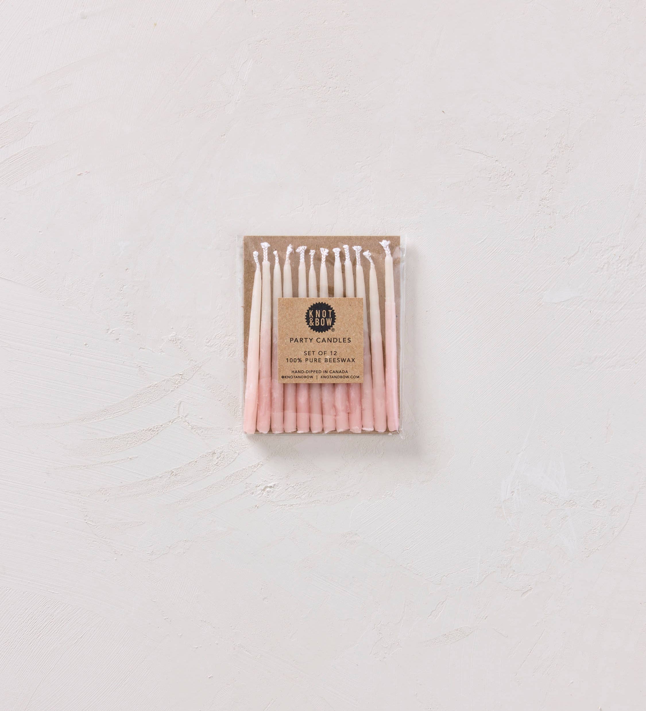 Hand-dipped Beeswax Birthday Candles | Pink Ombré