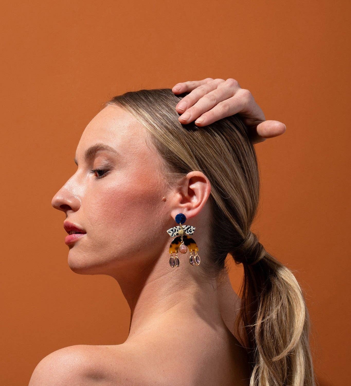 Yara Sunstone Statement Earrings