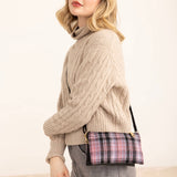 Riley Brown Mustard Plaid  3 Compartment Crossbody/Wristlet