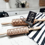 Wooden Embossed Pumpkin Rolling Pin