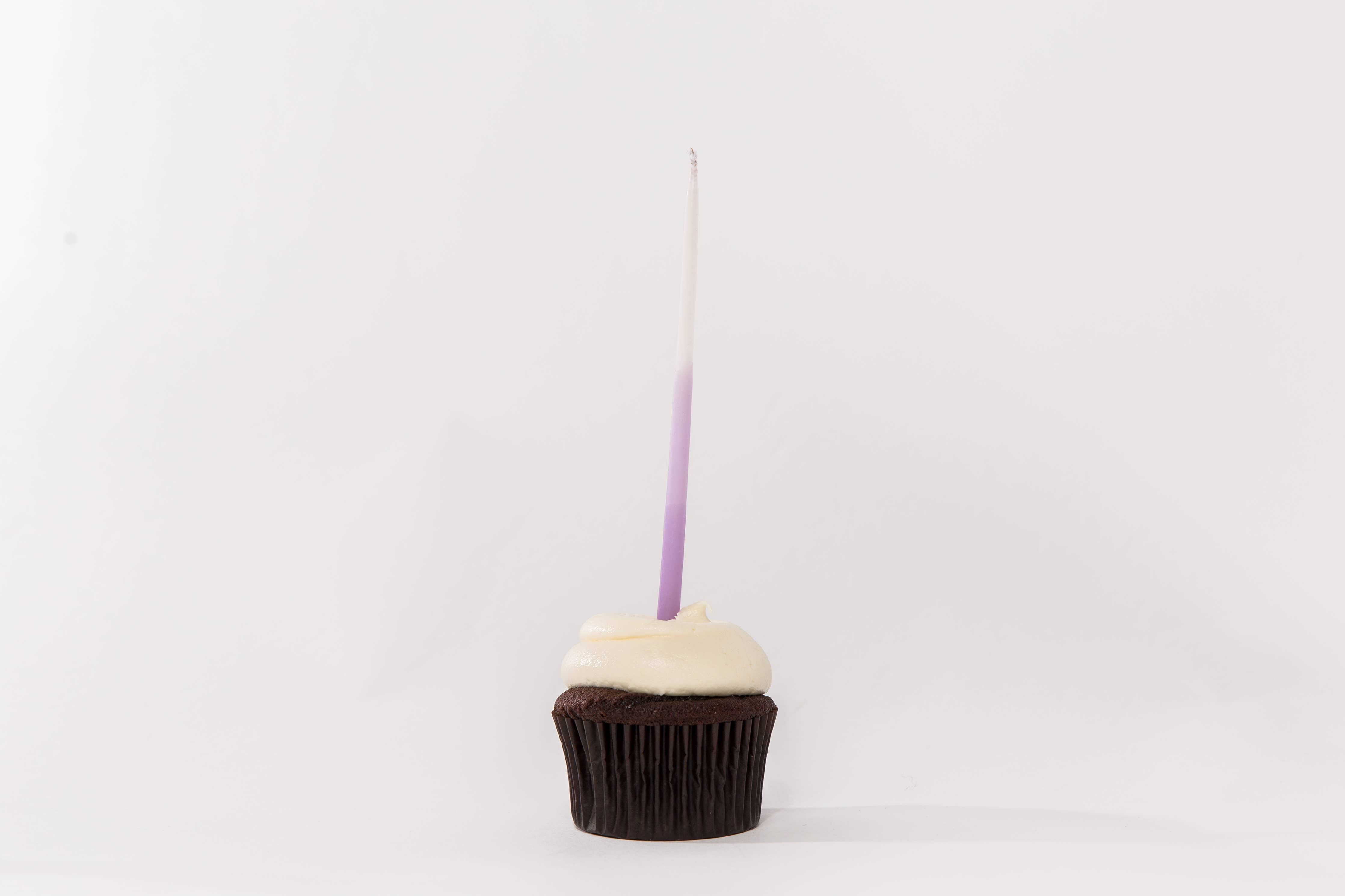 Hand Dipped Beeswax Birthday Candles | Tall Violet Ombré