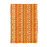 Fall Floral Stripe Blue Pumpkin Coastal Kitchen Towel Waffle
