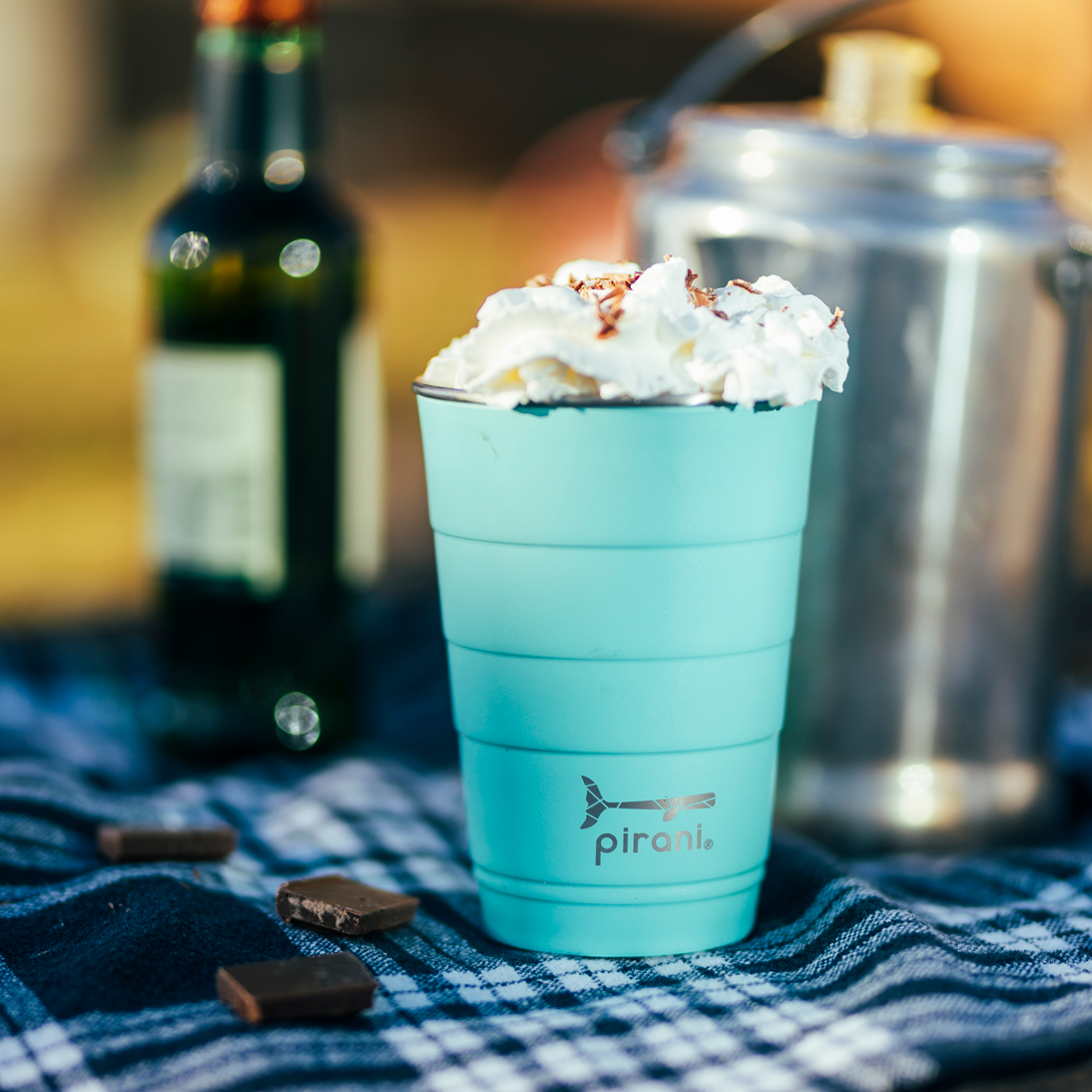 Paradise Blue 16 oz Insulated Stackable Tumbler