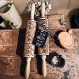 Wooden Embossed Pumpkin Rolling Pin