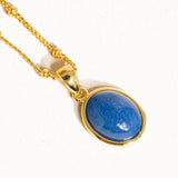 Caillou 18K Gold Assorted Natural Stone Necklace: Moonstone