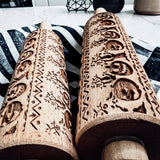 Wooden Embossed Pumpkin Rolling Pin
