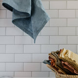 Hand dyed Organic cotton Kitchen Towel: Indigo