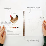 Animals watercolor workbook