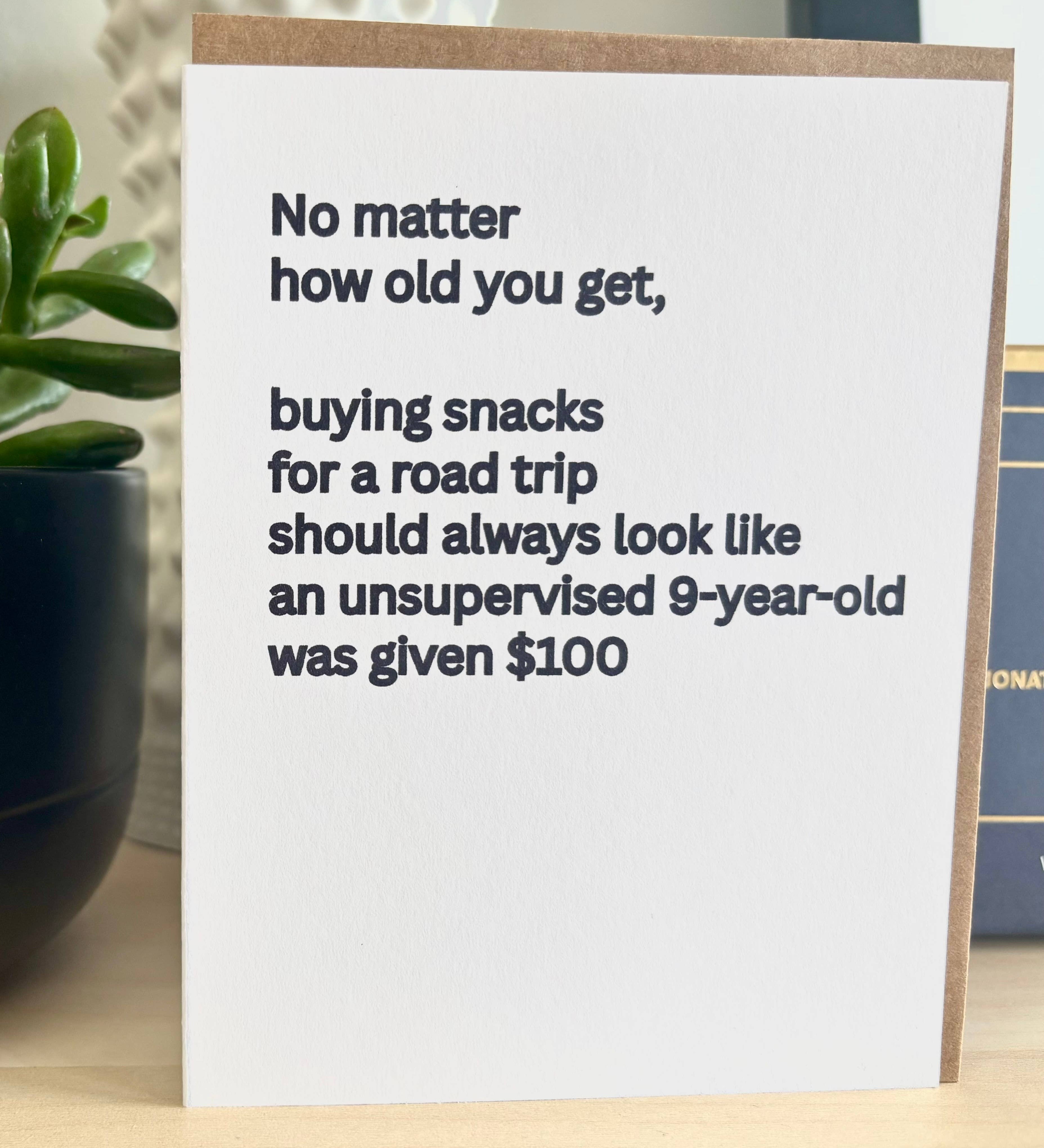Road Trip Snack Humor | Funny Greeting Card