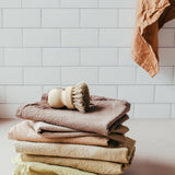 Hand dyed Organic cotton Kitchen Towel: Clay