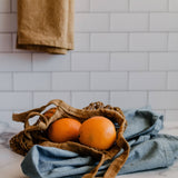 Hand dyed Organic cotton Kitchen Towel: Indigo