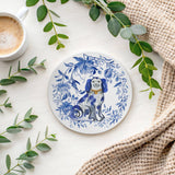 Blue and White Chinoiserie Ceramic Coaster — Spaniel