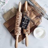 Wooden Embossed Pumpkin Rolling Pin