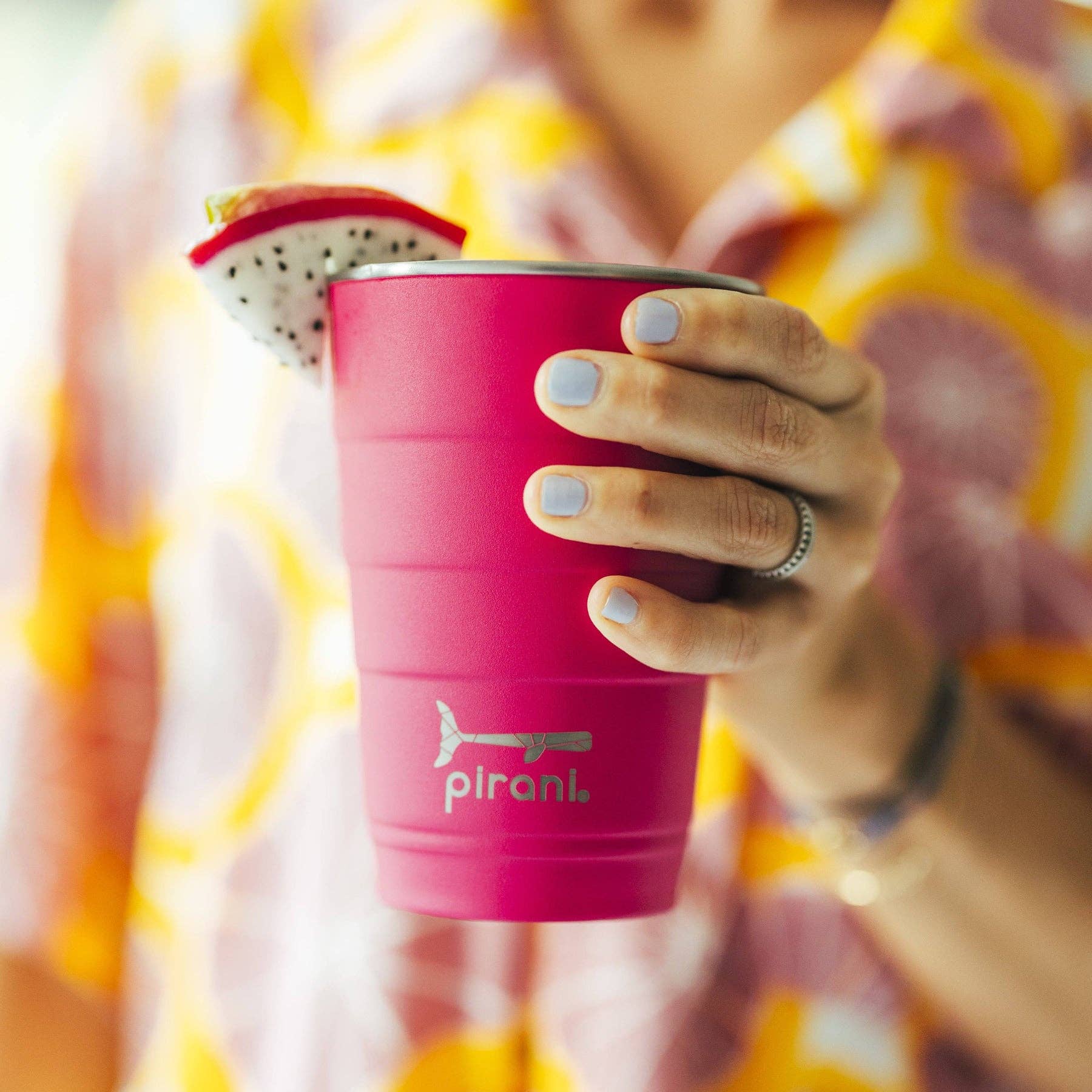 Dragon Fruit Fuchsia 16 oz Insulated Stackable Tumbler