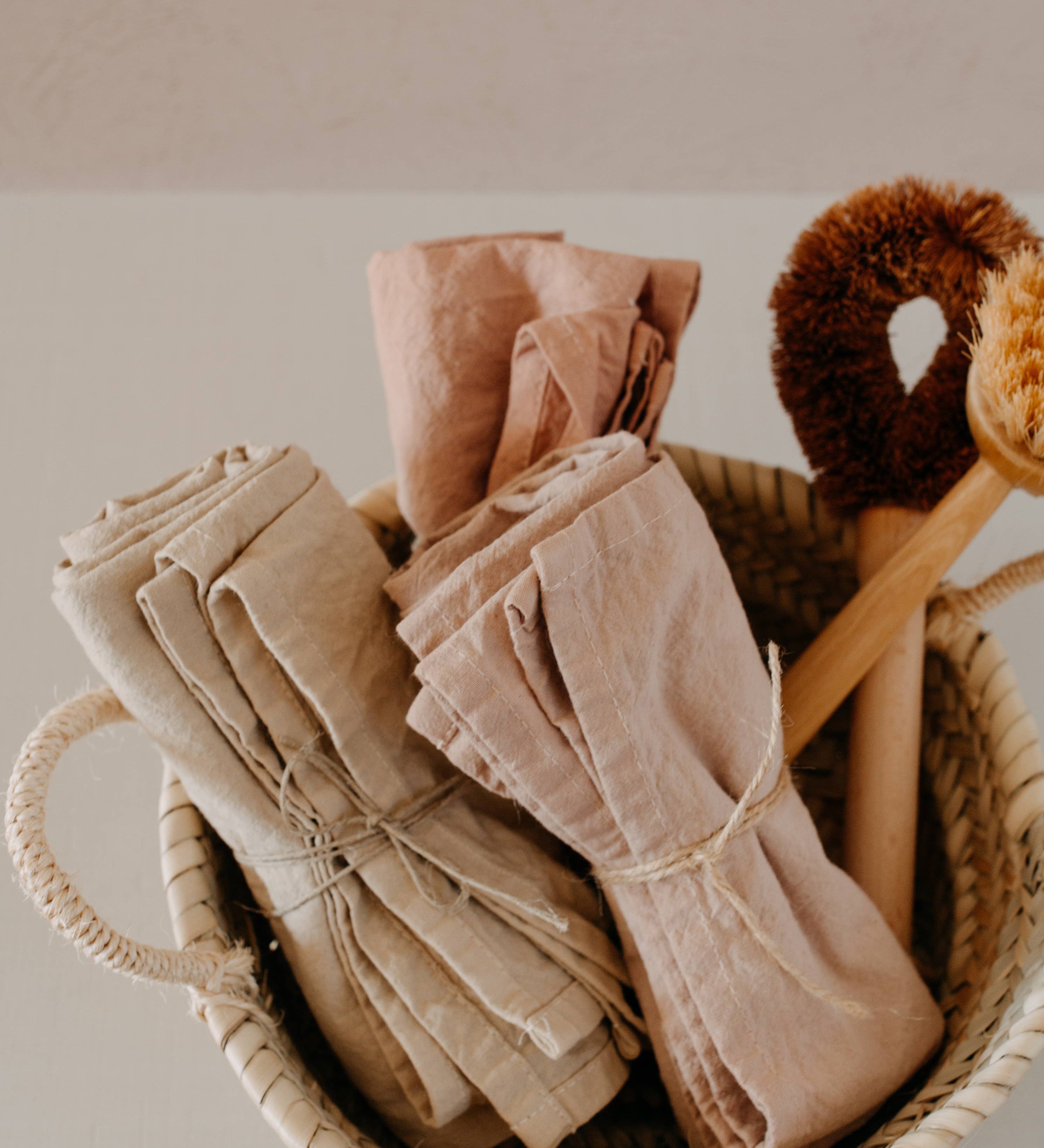 Hand dyed Organic cotton Kitchen Towel: Clay