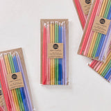 Hand-dipped Pure Beeswax Birthday Candles | Tall Rainbow