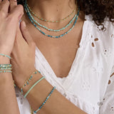 Allegra Amazonite and Apatite Gold Necklace