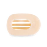 Teleties Almond Beige Medium Flat Round Hair Clip - Medium