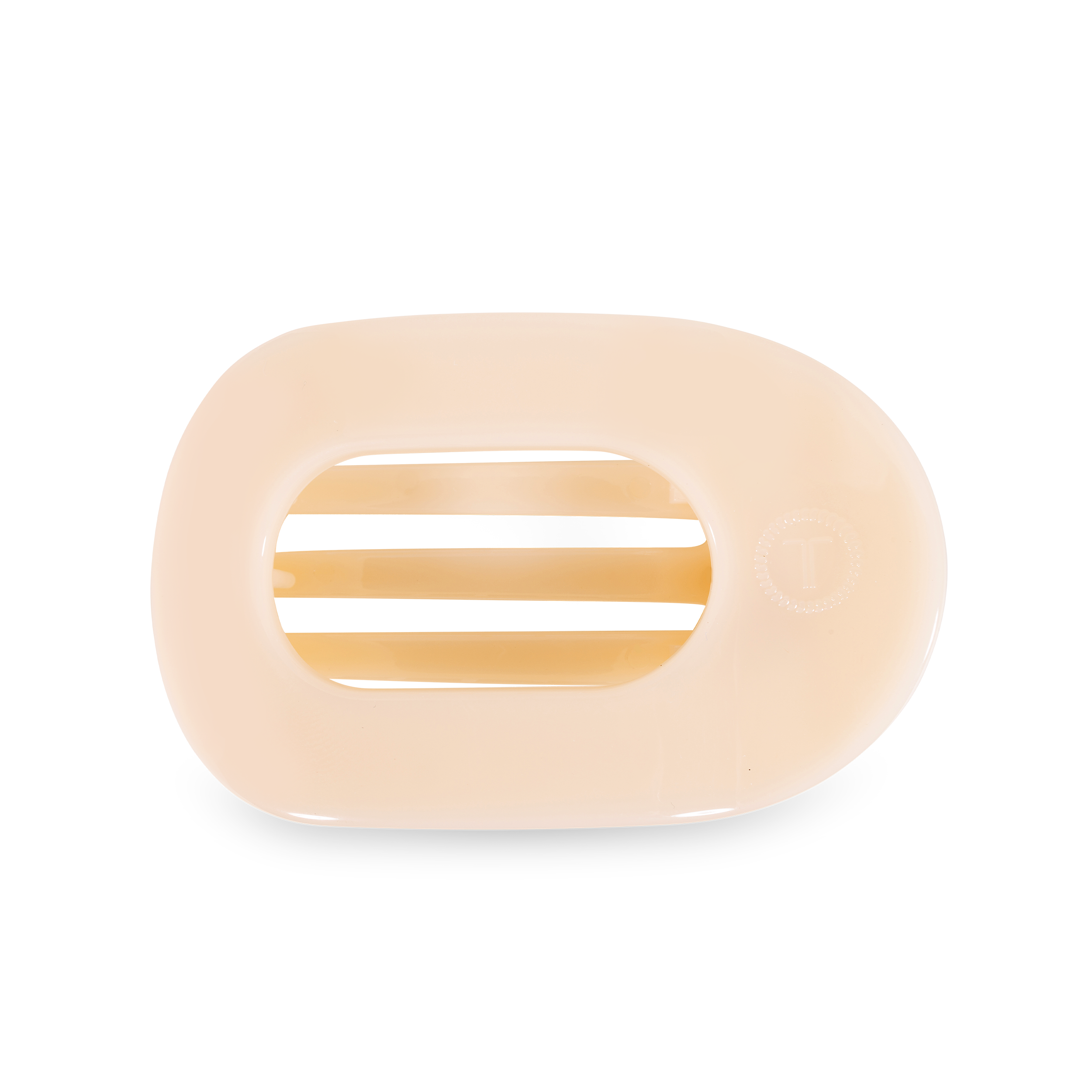 Teleties Almond Beige Medium Flat Round Hair Clip - Medium