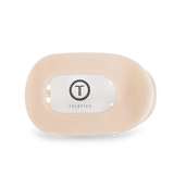 Teleties Almond Beige Small Flat Round Hair Clip - Small
