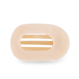 Teleties Almond Beige Small Flat Round Hair Clip - Small