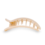Teleties Almond Beige Large Flat Round Hair Clip - Large