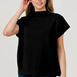 Mock Neck Sweater Black