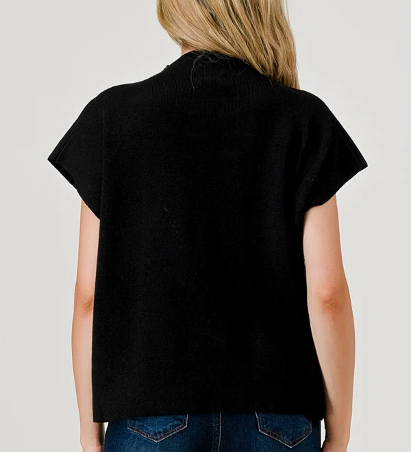 Mock Neck Sweater Black