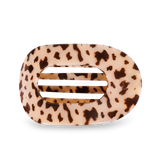 Teleties Blonde Tortoise Large Flat Round Hair Clip - Large