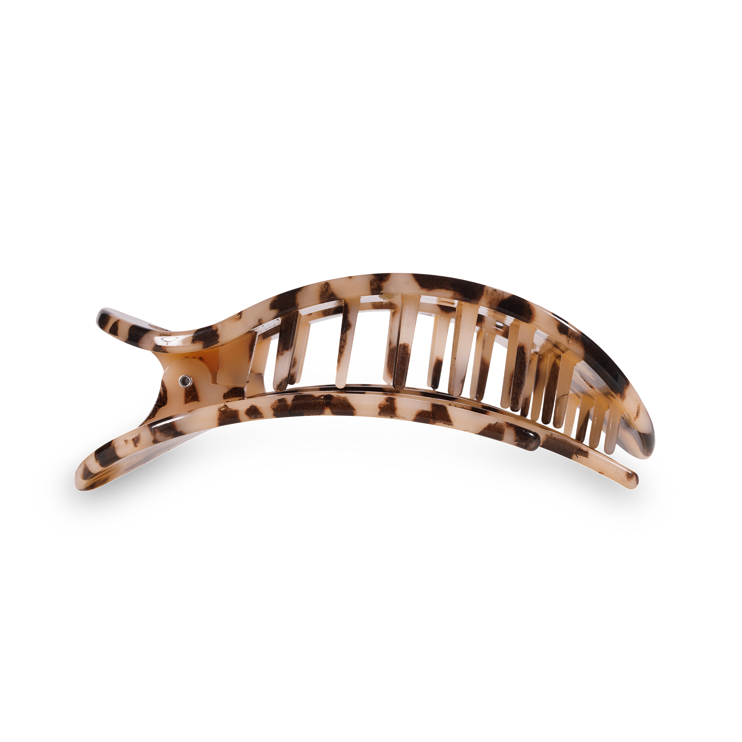Teleties Blonde Tortoise Large Flat Round Hair Clip - Large