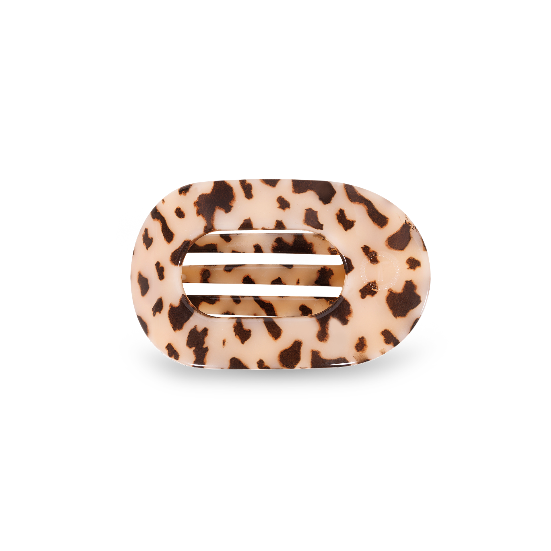 Teleties Blonde Tortoise Small Flat Round Hair Clip - Small