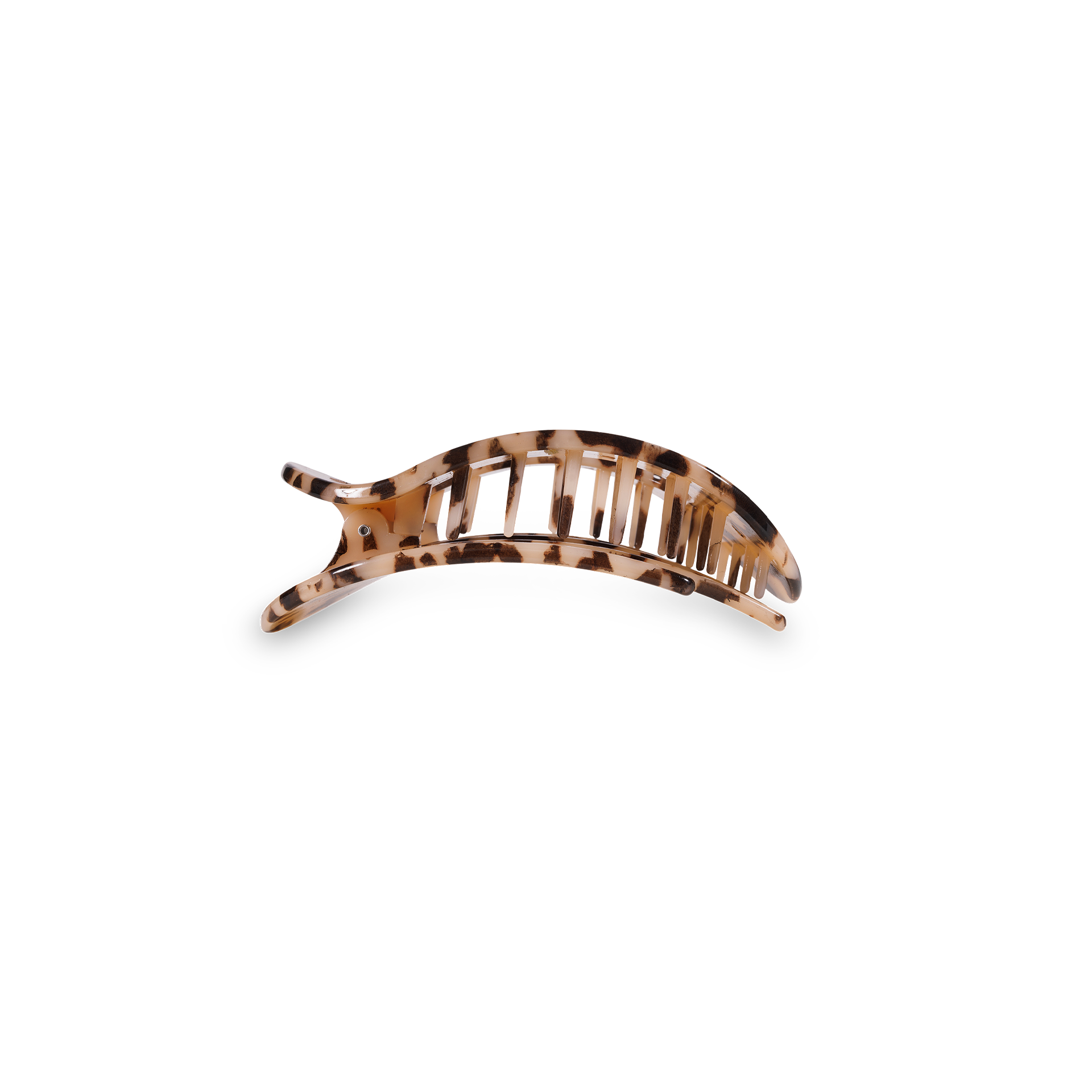 Teleties Blonde Tortoise Small Flat Round Hair Clip - Small