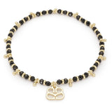 Raven Black Spinel Stretch Bracelet