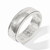 Julie Vos Cannes Statement Hinge Bangle - Silver