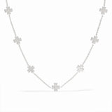 Julie Vos Malta Canterbury Delicate Station Necklace - Silver